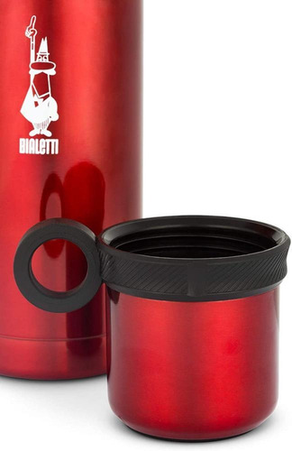 Imagem 5 de 6 de Garrafa Térmica Vermelha 460 Ml - Aço Inox - Bialetti