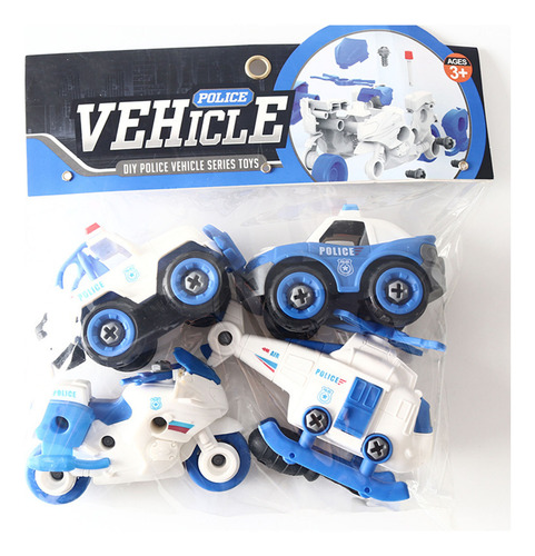 Juego De Policía Infantil 4 Piezas Desmontables