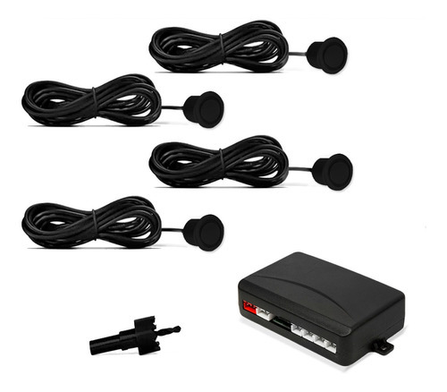 Sensor De Estacionamento Ré Preto Positron 4 Pontos 20mm