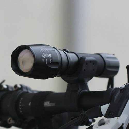 Linterna Led T6, Base Bicicleta, Pila Y Cargador