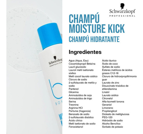 Bonacure Moisture Kick Shampoo Regenerador Hidratante 200 Ml
