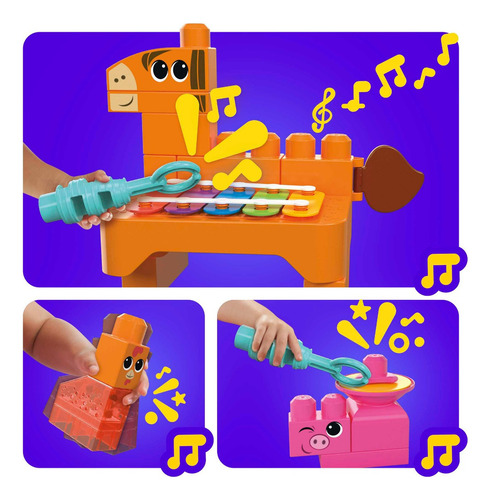 Mega Bloks Sensory Features Construcción Granja Musical