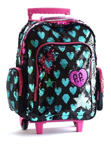Mochila Carro Lentejuelas Corazones 33783 Cuotas