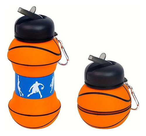 Botella Para Agua Forma De Balón Basquetbol Comprimible