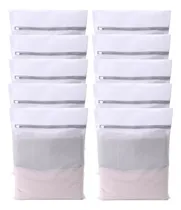Comprar X10 Malla Bolsa Lavado De Ropa Bolsa Lavadora Ropa 40x50cm Blanco-gris