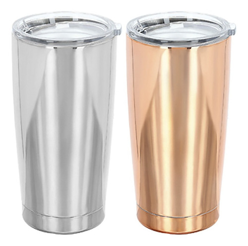 Imagen 2 de 9 de Termo De Acero Inoxidable Rose Gold Y Cromo Cap 500ml