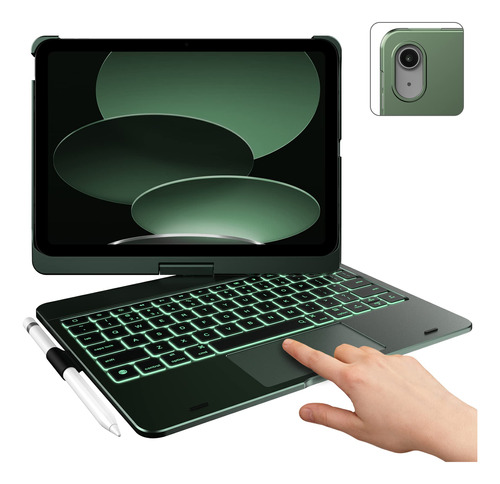 Funda Para iPad 10 Con Teclado Tactil Verde