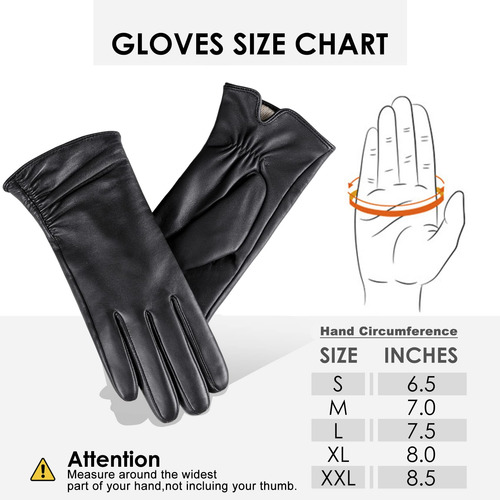 Guantes De Cuero Genuino Para Mujer Pantalla Táctil Piel Cor Color Diseño De La Tela