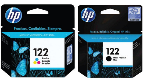 Combo Cartuchos Hp 122 Negro + Color Original 2050 3050