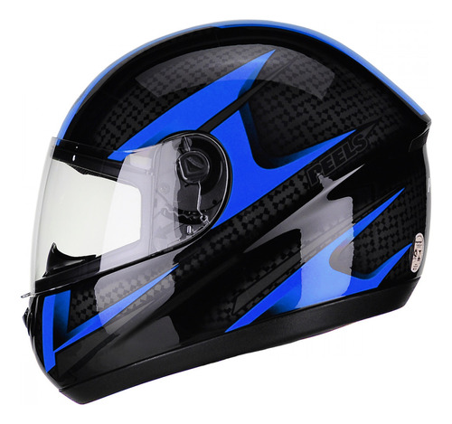 Capacete Moto Peels Spike Storm Preto E Azul Fosco