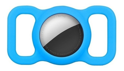 Funda Para Collar Airtag De Apple/ Perro Gato Azul Claro