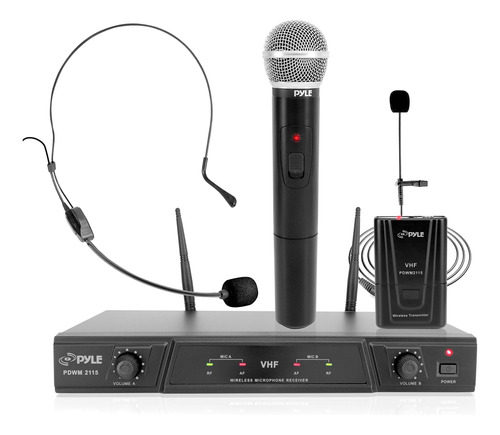 Pyle Sistema De Microfono Inalambrico Con Transmisor De Peta
