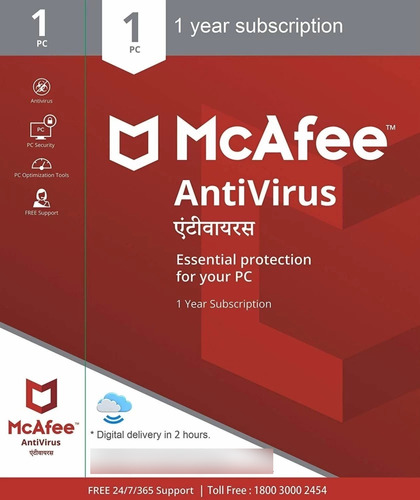 Mcafee Antivirus 1 Año 1 Pc