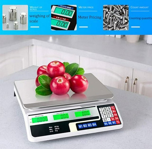 Báscula Comercial Digital 40 Kg Recargable Tecla Tara Picool