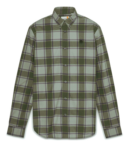 Camisa Timberland Café Manga Larga A68k7 Hombre