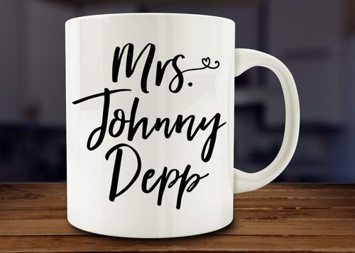 Taza Diseño Mrs Johnny Depp  Divertido Regalo 1.3 Fl Oz