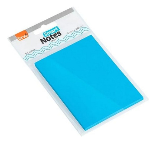 Bloco Smart Notes 76x102mm - Azul Neon - 50fls - 1bloco