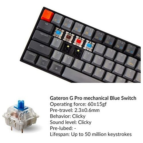 Keychron K12 Con Diseño Del 60%, Intercambiable En Caliente,