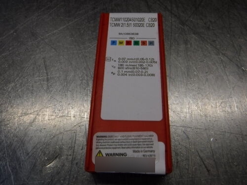 Sandvik Carbide Inserts Qty5 Tcmw110204s01020e Cb20 (loc Yyz
