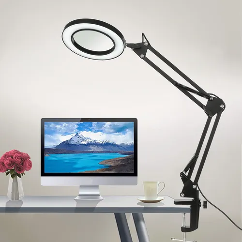 Lámpara De Estudio Clip Lamp Con 10 Lupas, Luz De Escritorio