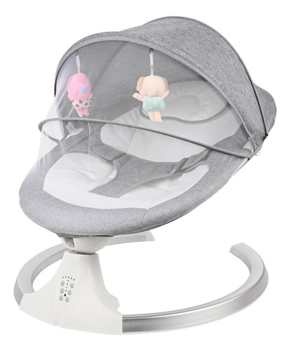 Banna DAO-YEYY gris mecedora Eléctrica Para Bebés Con Mosquitera Música Mando A Distancia Inteligente Rango De Balanceo Ajustable Con Función De Temporizador