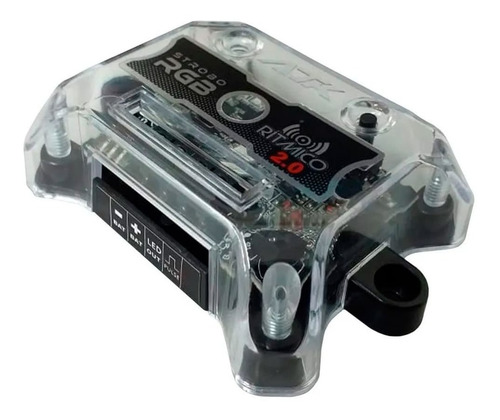 Imagem 7 de 9 de 4 Strobo Automotivo Carro Ajk 4 Faróis Rgb Com Controle Novo