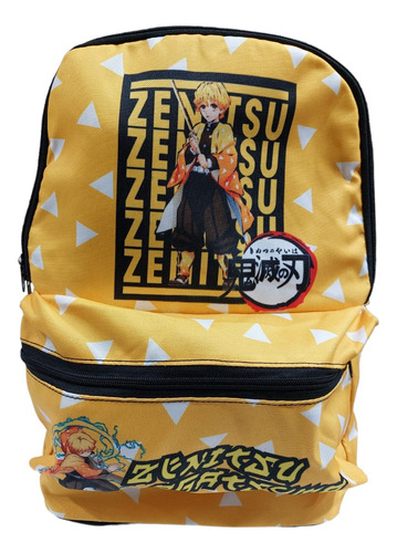 Mochila Zenitsu Demon Slayer Kimetsu No Yaiba Escolar