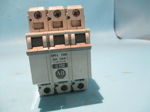 New Allen-bradley 1492-cb3g200 Ser.c 3 Pole 20a/amp Circ Ggx
