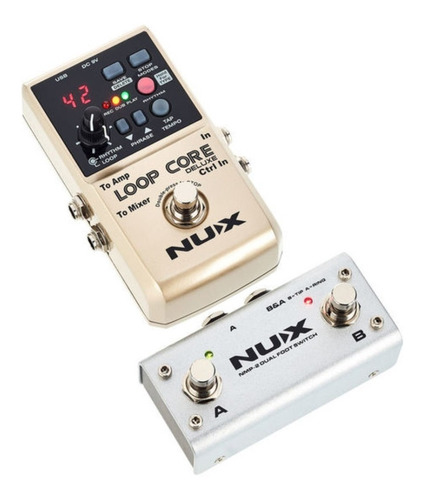 Pedal Nux Loop Core Deluxe Con Caja De Ritmos Guitarra 