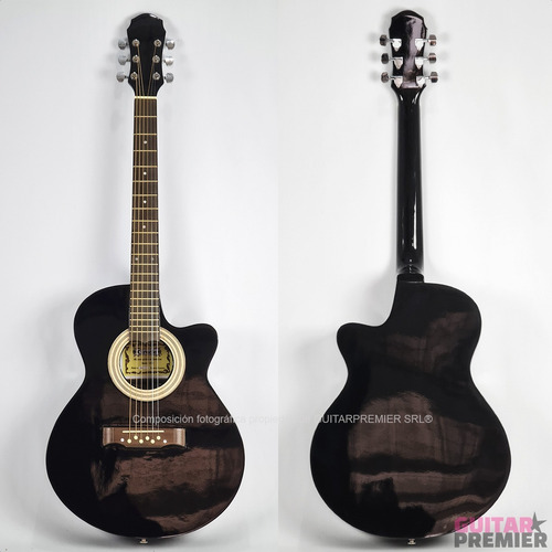 Imagen 8 de 10 de Guitarra Acustica Corte Lujo Varios Modelos + Pua + Funda