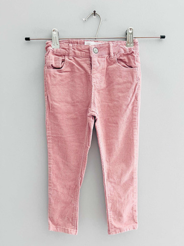 Pantalón De Corderoy Rosado Elastizado Chupin De Niña Zara