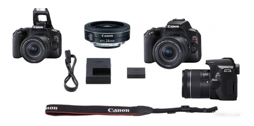 Câmera Canon Eos Rebel Sl3 C/ 18-55mm + Lente 24mm Original