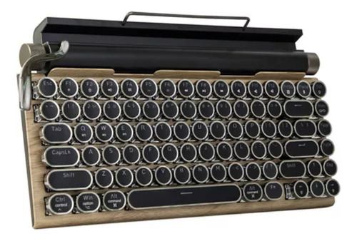 Teclado Mecânico Adventurers Typewriter Retro 83 Teclas