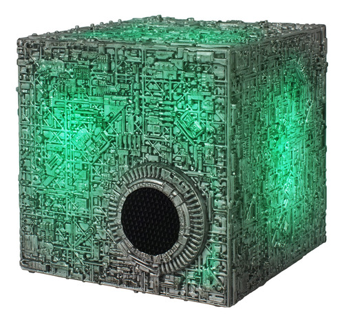 Fametek Star Trek Borg Cube - Altavoz Bluetooth Con Ilumina. Color Verde