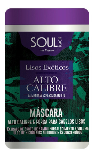 Imagem 1 de 1 de Máscara Lisos Alto Calibre Soul Black 1kg