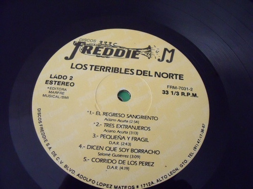 Lp Los Terribles Del Norte, Sylvia La Pantera, Sin Portada