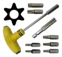 Comprar 7 Pontas Torx Furo Guia T10 T15 T20 T25 T27 T30 T40 + 1u002F4x60