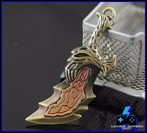 Kratos God Of War Chaveiro Laminas Do Caos Miniatura Ps