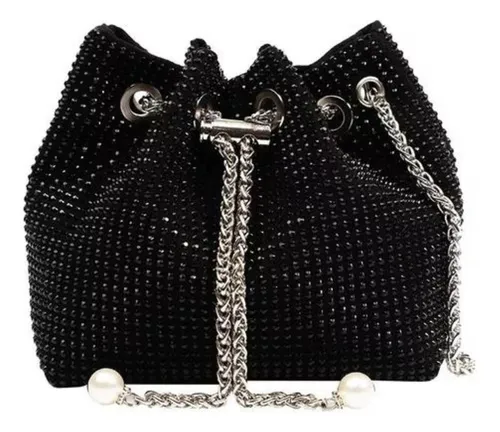 Bolsa Clutch Festa Coração Strass Brilho Casamento Saco 