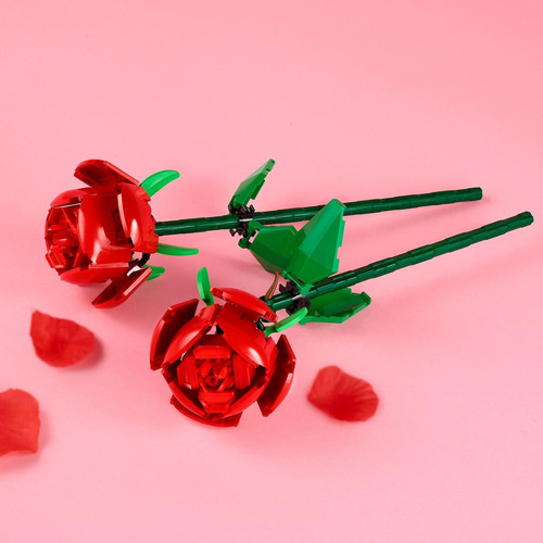 Lego Kit De Construcción De Rosas, Flores Artificiales Para