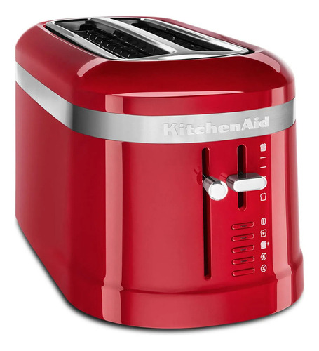 Tostadora Kitchenaid Eléctrica 4 Panes Boca Ancha Descongela Color Rojo