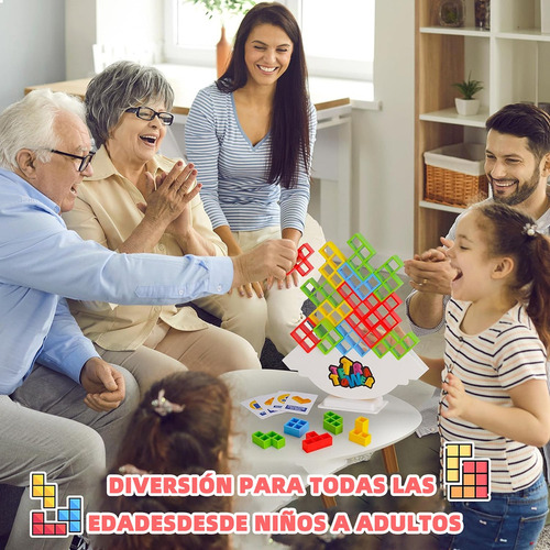 Qipai Torre Tetris Juego De Equilibrio Didáctico Tetra