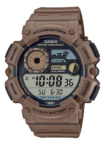 Reloj Pesca Luna Casio Ws 1500h 5av 10 Años Batería Métr