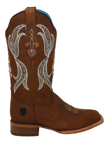 Bota Nh Carlotta Vaquera Dama Cowgirl Indian Bordado Rodeo