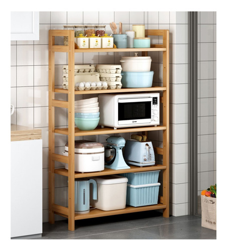 Organizador Estante Multiuso De Madera Bambú 100x70x25 10659