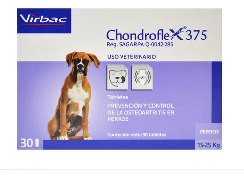 Chondroflex 375 Virbac 30 Tab Virbac Perro 15-25 Kg Cartilag