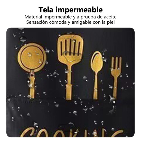 - Mandil Chef Mandiles De Cocina Delantal Impermeable