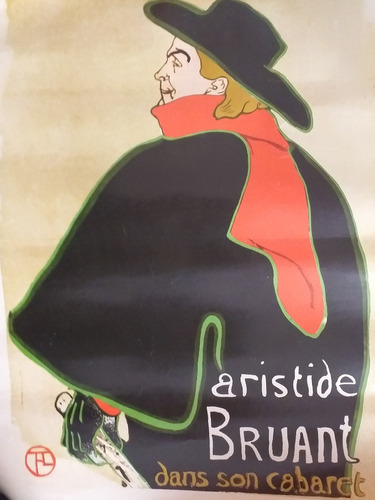 Poster P/enmarcar Toulouse Lautrec 1892 Aristide Bruant 43cm
