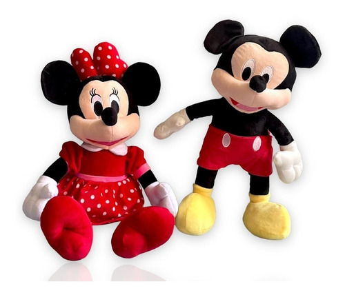 Peluche Mickey Y Minnie Mouse Pareja 50 Cm Amor Amistad