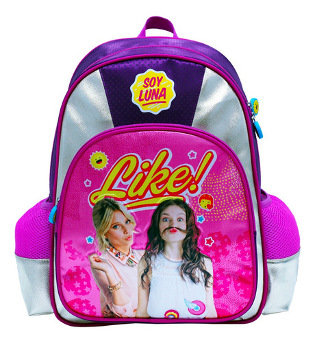 Mochila Escolar Atm Packs Soy Luna 0257-morado Con Plata